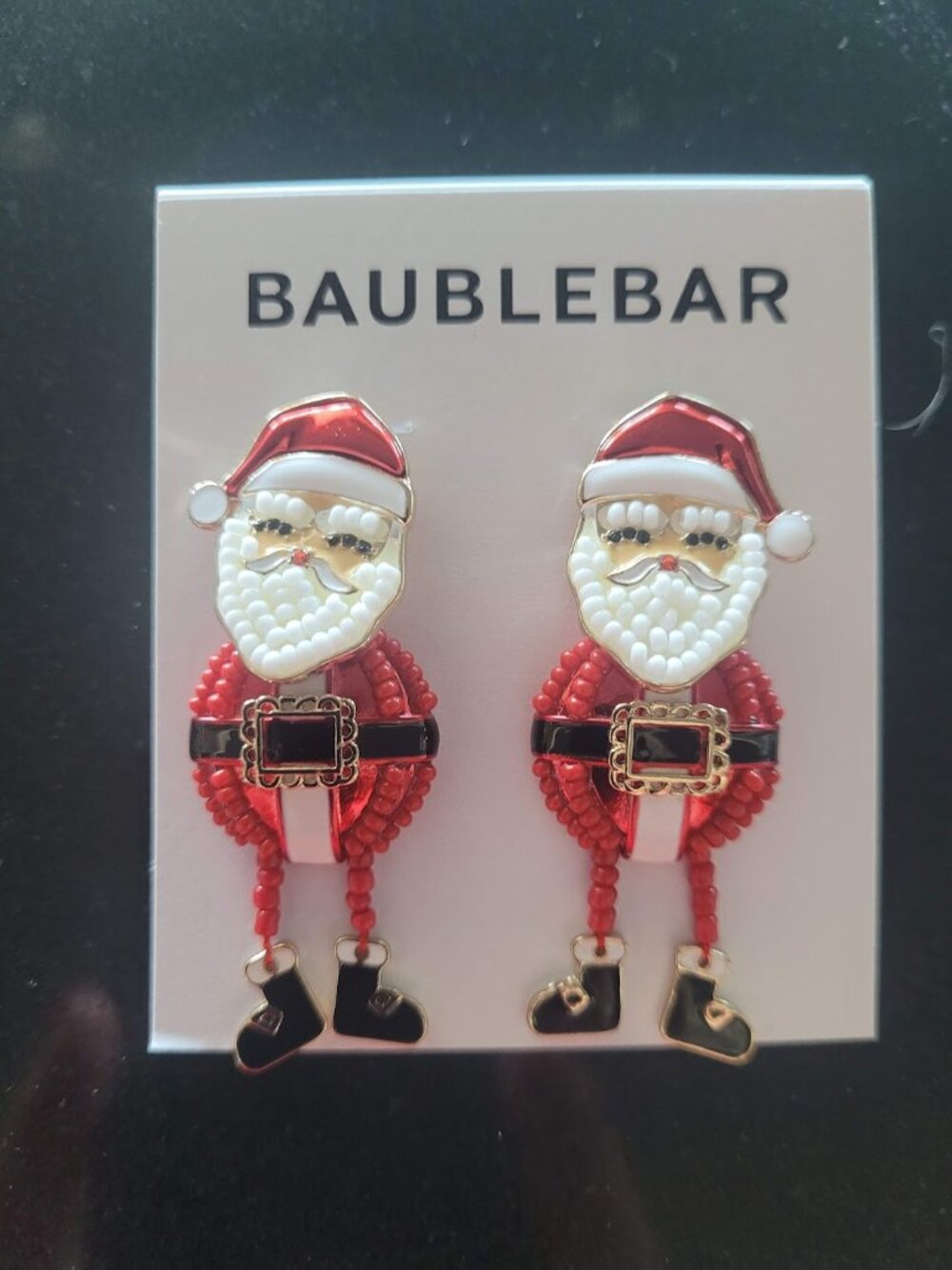Adorable BaubleBar Santa Claus Earrings